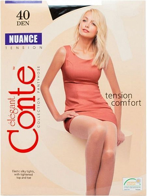 Колготки Conte NUANCE 40 den nero р. 4 чорний