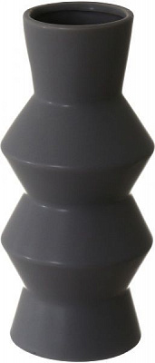 Ваза керамическая серая Benidorm 25х11х11 см