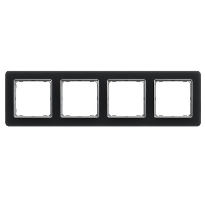 Рамка четырехместная Schneider Electric Sedna Elements универсальная матовый черный SDD362804
