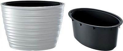 Горшок для цветов Prosperplast FREZE 600 мм h-420 мм овальный белый 