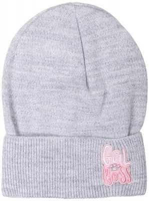 Шапочка дитяча для дівчинки Kraft+ 2546 р.50-52 світло-сірий