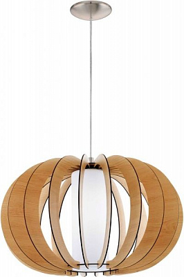 Светильник подвесной Eglo STELLATO 1 1x60 Вт E27 клен/белый 95599 