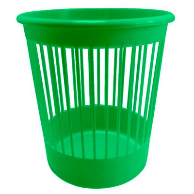 Корзина офисная для бумаги Arnika 10 л пластиковая зеленая 82066 зеленый 