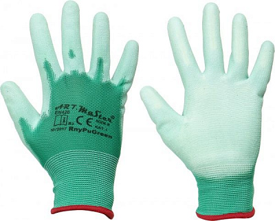Рукавички ArtMaster з покриттям поліуретан M (8) Rnypu Green