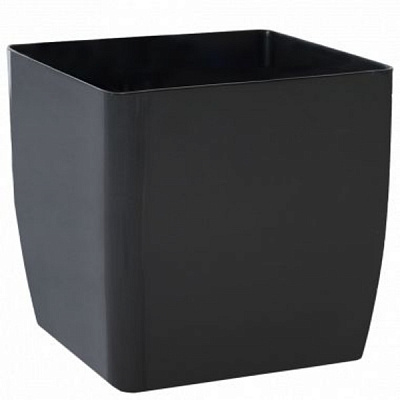 Вазон пластиковий Алеана Квадро низький 27,0х27,0х26,0 см квадратний 14 л граніт (115085)