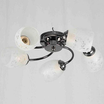 Люстра потолочная Геотон С296-5 5x60 Вт E27 черный 