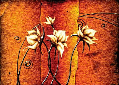 Декор настінний Троянди абстракція 42x59,4 см різнокольоровий