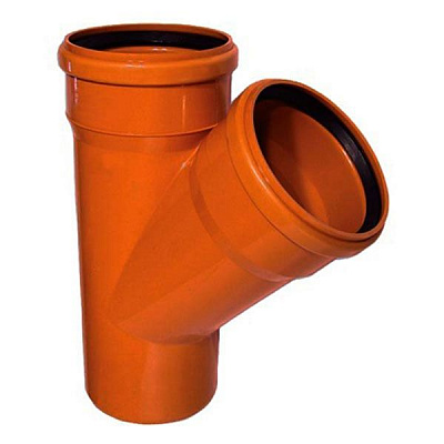 Тройник ПВХ PolyPlastic 160х160 мм 45°