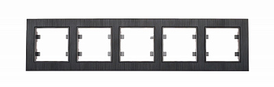 Рамка пятиместная Makel Karea Line горизонтальная черный 86111705