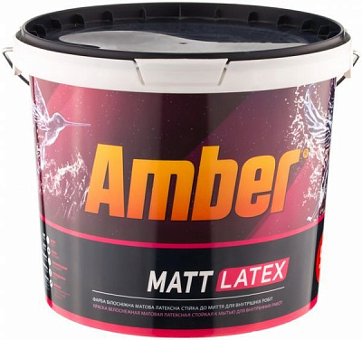 Фарба латексна водоемульсійна Amber Matt Latex мат білий 5л