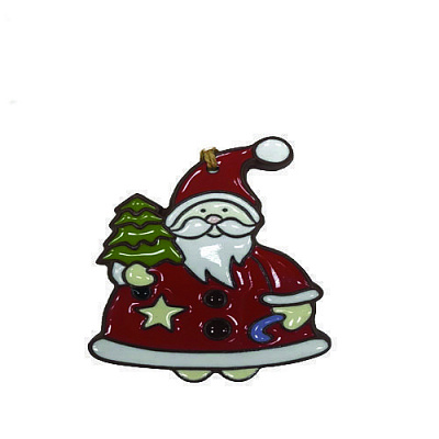 Декоративная новогодняя фигура Дед Мороз с елкой 12 см 