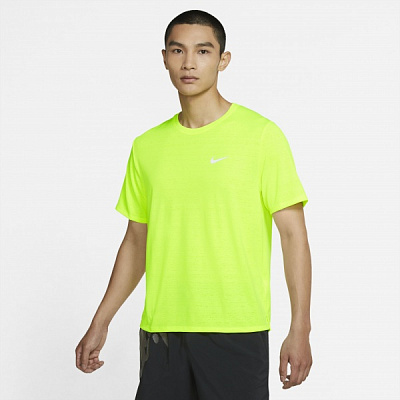 Футболка Nike M NK DF MILER TOP SS CU5992-702 р.XL салатовий