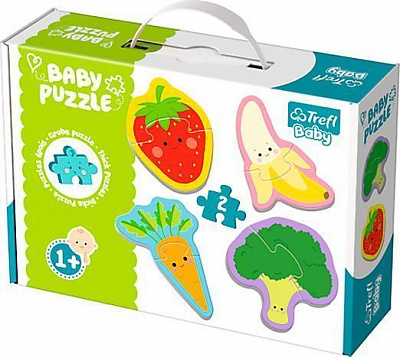 Пазли картонні Trefl Фрукти та овочі, 3-4-5-6 елементів