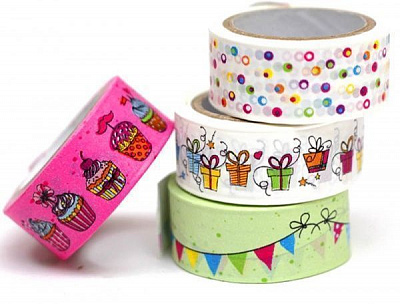 Набор клейкой ленты бумажной Праздник 203584360 4 шт. Heyda