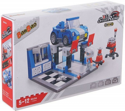 Конструктор BanBao Speed Racing Ремонтная станция 8636