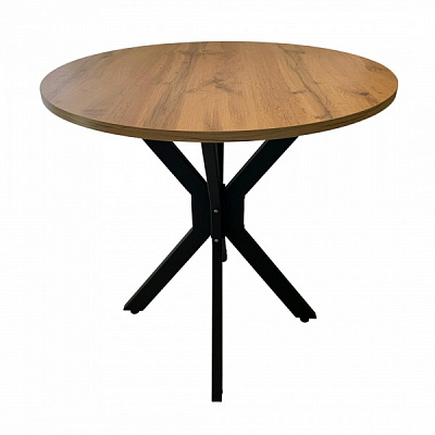 Стол круглый на металлической опоре Waist Дуб Тахо 750х754 мм 