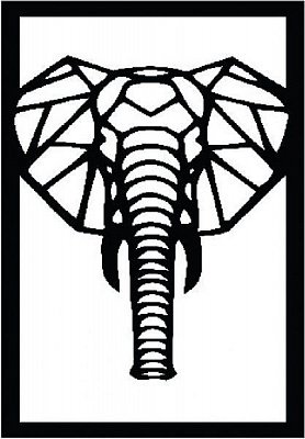 Постер Слон геометрія Posterclub