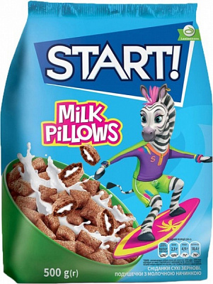 Завтраки готовые START с молочной начинкой м/у 500 г 