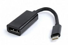 Адаптер Cablexpert 0,15 м черный (A-CM-DPF-01) USB Type-C на DisplayPort 