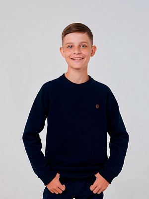 Джемпер для мальчика Smil р.158 темно-синий меланж 116589 
