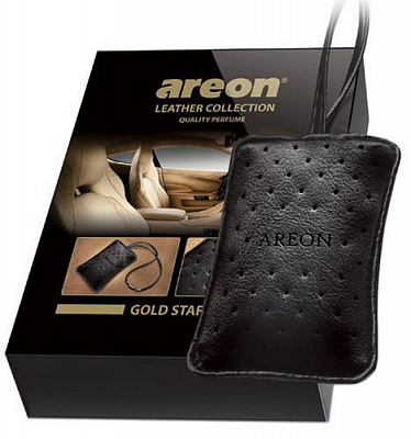 Ароматизатор підвісний АРЕОН Шкіряна Колекція золото