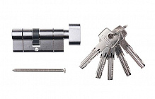 Цилиндр Abus D6PS 35x45 ключ-ключ 80 мм матовый никель
