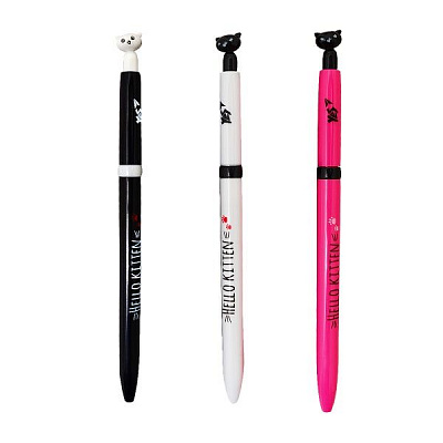 Ручка кулькова YES “Hello Kitten”, 0,7 мм, синя