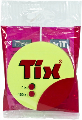 Папір для нотаток із липким шаром Circle 100 шт. світло-зелений TIX