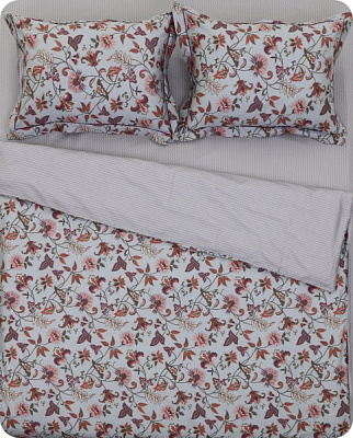 Комплект постільної білизни Volongo 2 сірий із малюнком Lameirinho