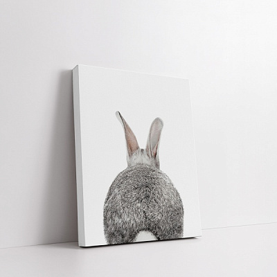 Картина на холсте Зайка з хвостиком 50x70 см WS Holst 14082211 