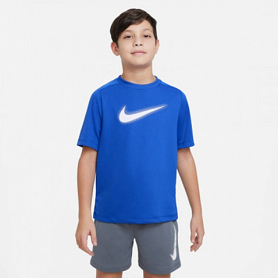 Футболка Nike B NK DF MULTI+ SS TOP HBR DX5386-480 р.L синій