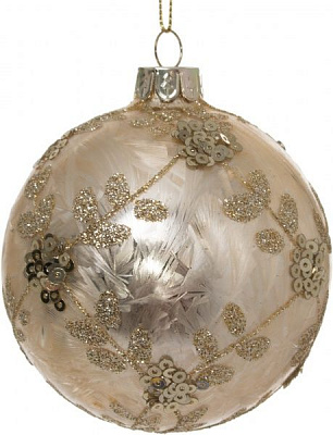 Шар стеклянный d80 JF154700 золотистый