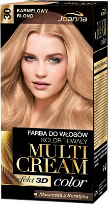 Краска для волос Joanna Multi Cream Color №30 карамельный блонд 100 мл