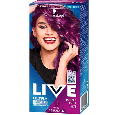 Краска для волос LIVE Ultrabright 094 Фиолетовый панк 65 мл