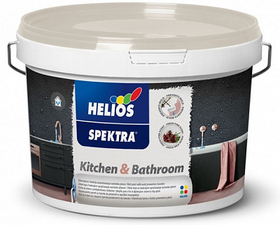 Краска интерьерная водоэмульсионная SPEKTRA kitchen&bathroom база В1 мат белая 2л 