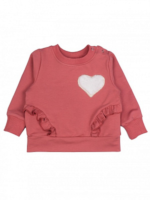 Свитшот для девочки Luna Kids Сердечко р.80 пудра 