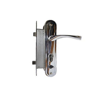 Ручка на планці з механізмом Bruno BR-80 права хром