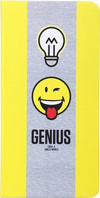 Книга для записей Гений 128 страниц желтая Smiley