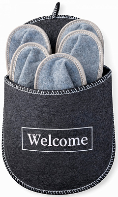 Набір капців для гостей La Nuit Grey Home 5 пар сірий