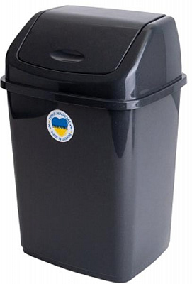 Відро для сміття Алеана 18 л сірий графіт 122065