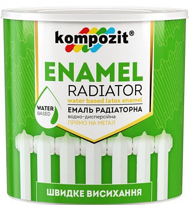 Эмаль Kompozit акриловая для радиаторов белый глубокий мат 0,75л