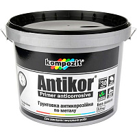 Ґрунтовка Kompozit антикорозійна Antikor червоно-коричневий мат 3,5кг