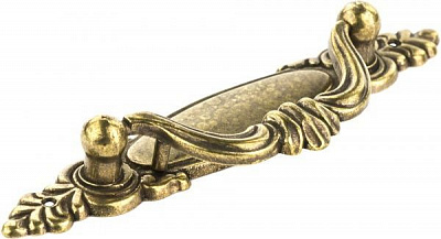 Мебельная ручка 64 мм античная латунь REI 1090