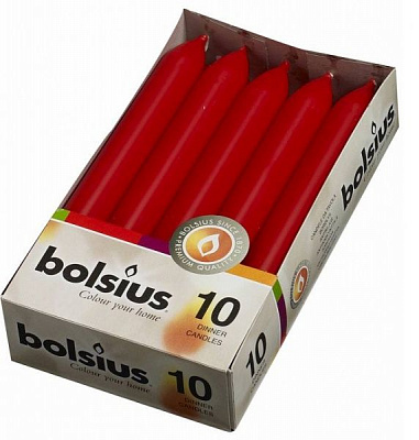 Набір свічок червоний 17х2 см Bolsius