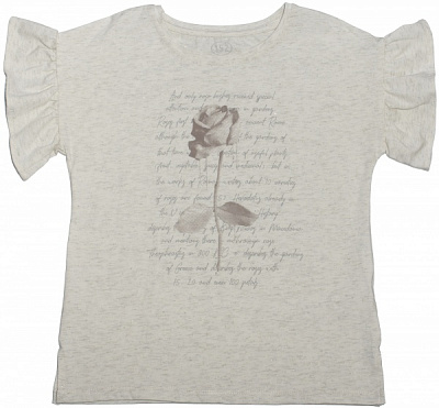 Футболка для дівчинки 732-430-5 р.122 молочний