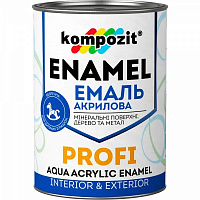 Эмаль акриловая универсальная Kompozit PROFI бежевий шелковистый мат 0,7л