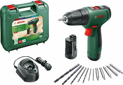 Шуруповерт акумуляторний Bosch EasyDrill 1200 + набір свердел і біт + 2 акб PBA 12V 1.5Ah O-A + заряд