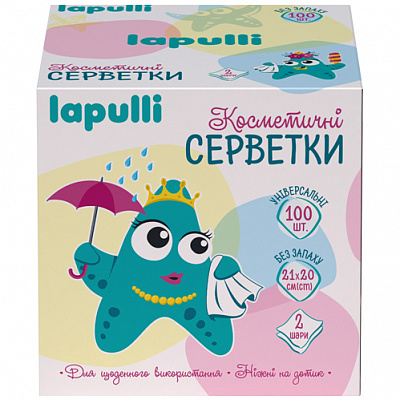 Салфетки гигиенические в коробке LAPULLI 100 шт.
