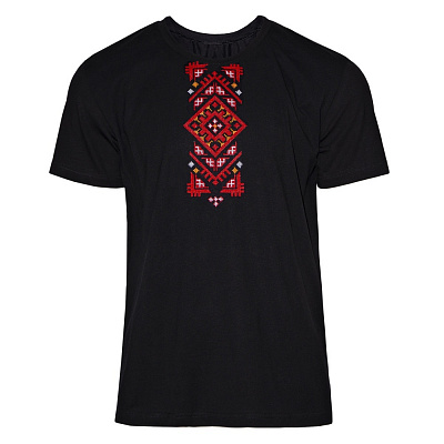 Футболка Вишиванка 53125 р.52 чорний