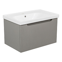 Тумба подвесная Aqua Rodos МОДЭНА с умывальником Frame 70 см STONE-GREY-MATT